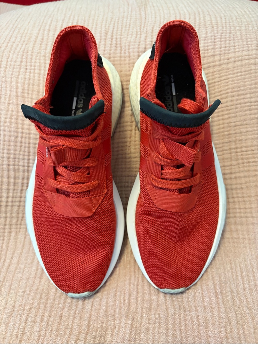 Adidas POD-S 3.1 Men’s Red Mesh Athletic Sneakers with White Soles